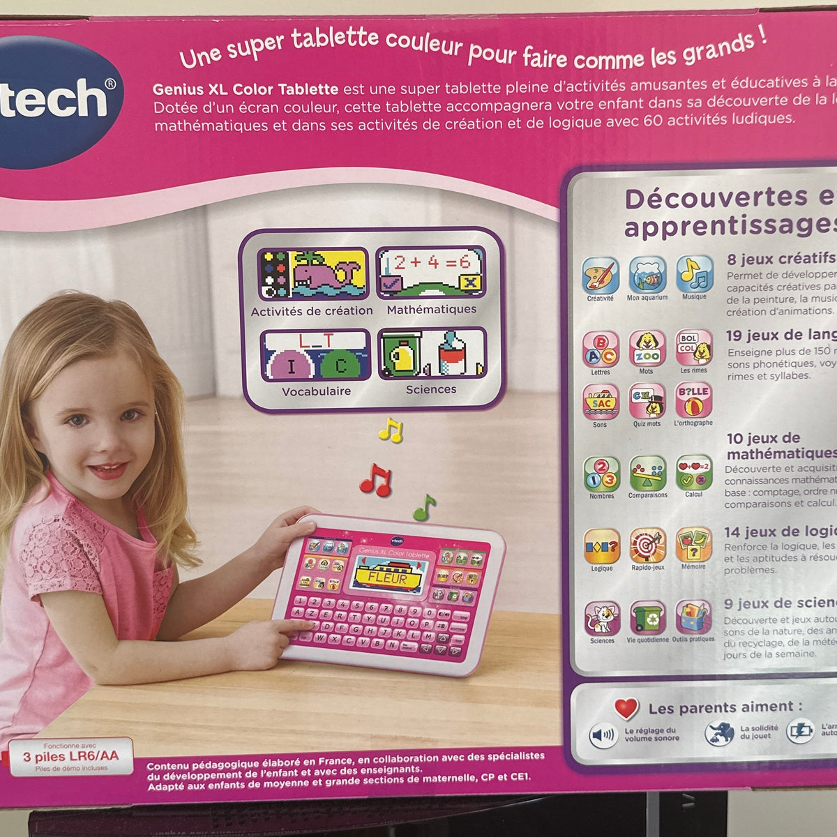 Tablette Genius XL Color Vtech rose