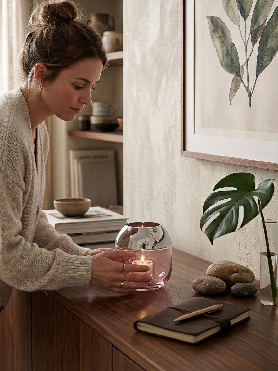 Photophore Smilla, Rose Clair (Rose Clair) 🕯️