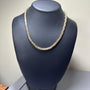 Collier tressé en acier inoxydables 44 cm